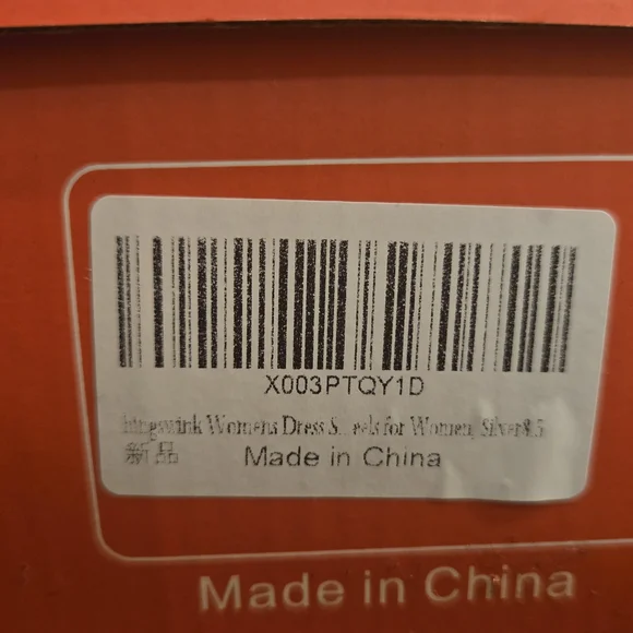 1 Pair Hingswink Silver Sparkly Platform Sandals Chunky Block Heel Size 8.5 - Picture 12 of 16